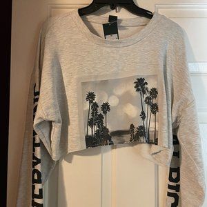 Wild Fable Cropped Sweatshirt - Heather Gray NWT